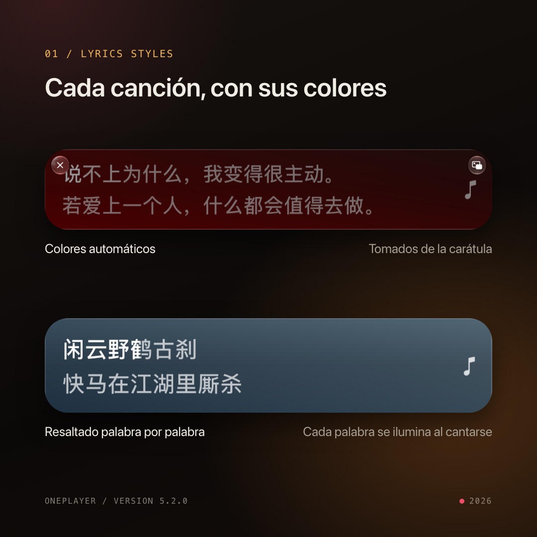 Colores automáticos y resaltado palabra por palabra