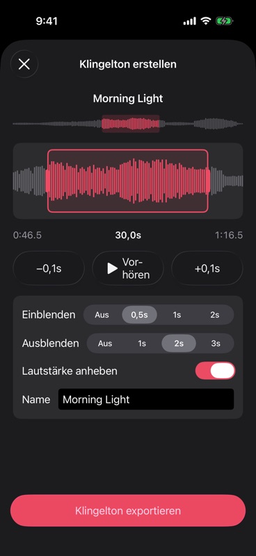 Der Klingelton-Editor