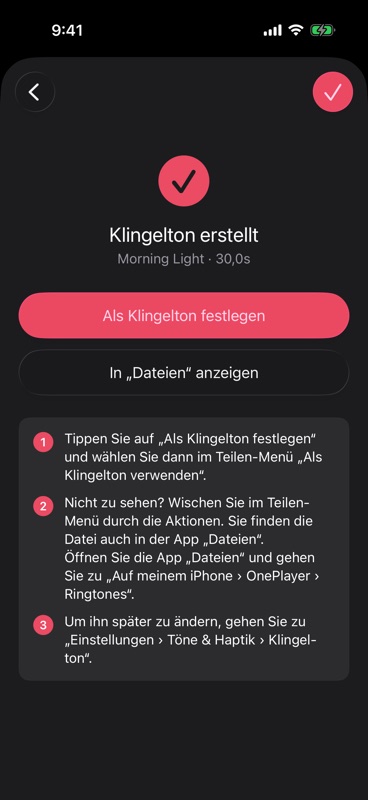 Klingelton erstellt