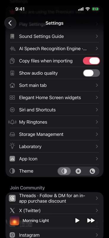 My Ringtones in Settings