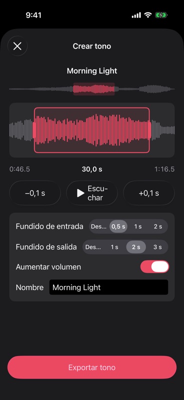 El editor de tonos