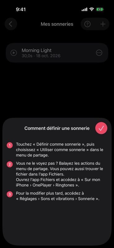 Comment définir une sonnerie