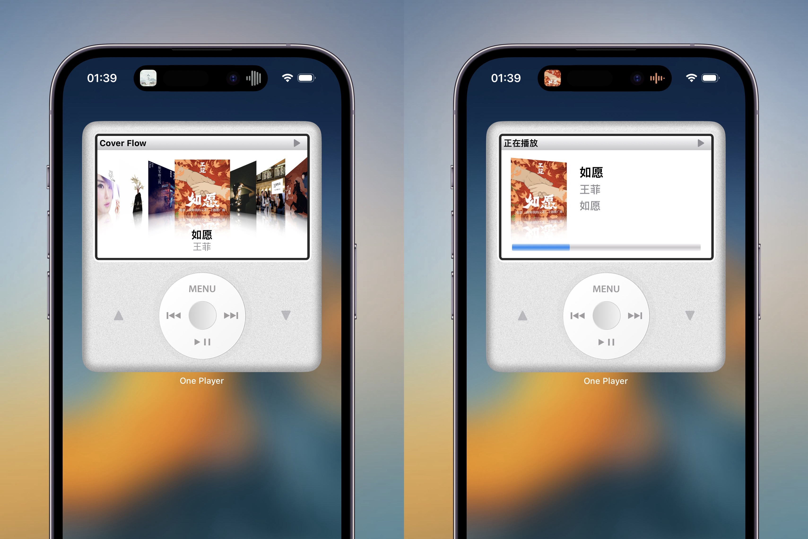 iPod-style widgets